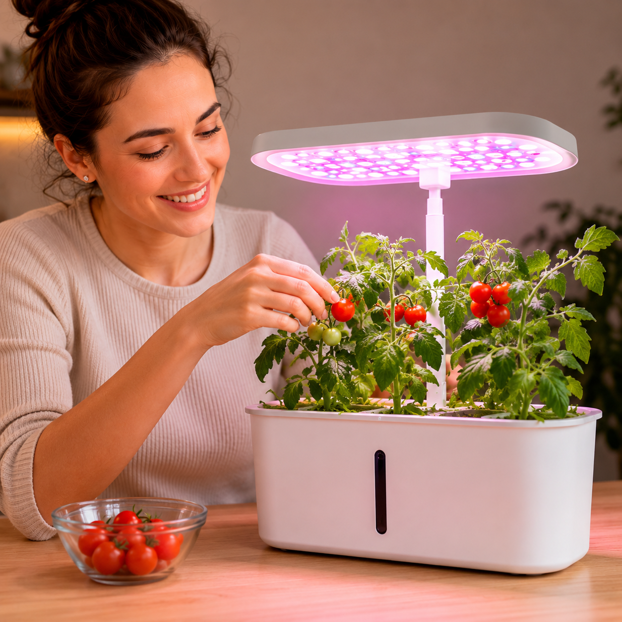 Horta Hidropônica Inteligente Automática para Casa | Sistema Smart de Cultivo Sem Solo para Vegetais e Flores